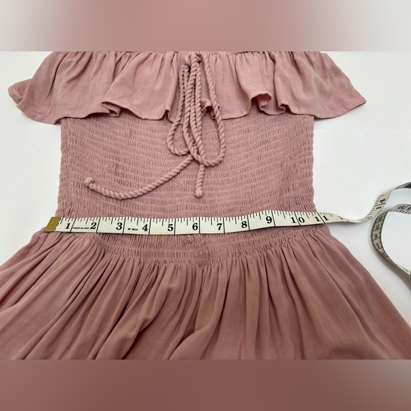 Jen’s Pirate Booty pink tiered strapless halter smocked ruffle Annabella dress - Picture 9 of 17